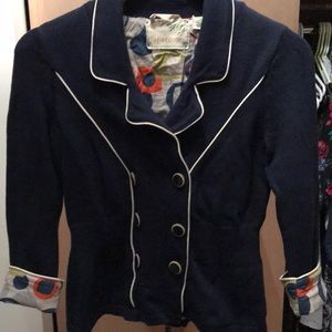 Anthro Sparrow Cotton Blazer